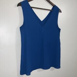 Lilly Pulitzer V Neck Blue Women Sleeveless Top Size S